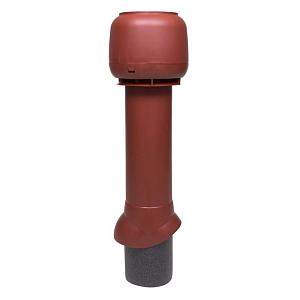 Вентиляционная труба Vilpe 125/160ИЗ/700 с колпаком (вытяжка) красный 734438