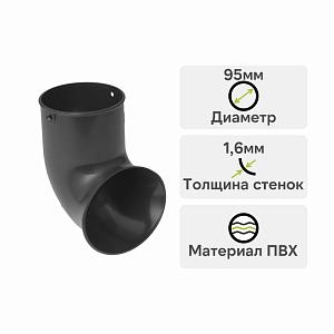 Слив трубы Альта-Профиль Элит ПВХ Графит