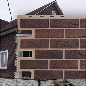 Фасадная панель (кирпич) Альта-Профиль 1140х480х17мм Жженый