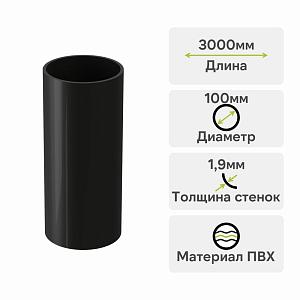 Docke ЛЮКС Труба водосточная 3000мм Карбон