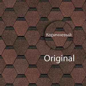 Гибкая черепица Docke ОРИДЖИНАЛ Шестигранник 4,1м2/уп Коричневый