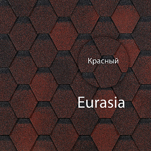 Гибкая черепица Docke ЕВРАЗИЯ Шестигранник 3м2/уп Красный