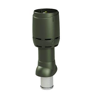 Вентиляционная труба Vilpe FLOW 125/160ИЗ/500 с колпаком (вытяжка) зеленый 350046