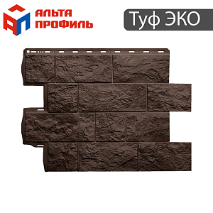 Фасадная панель Туф ЭКО Альта-Профиль 800х590х24мм Коричневый