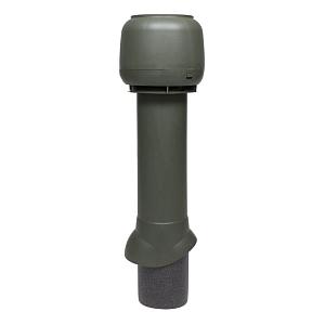 Вентиляционная труба Vilpe 125/160ИЗ/700 с колпаком (вытяжка) зелёный 734436
