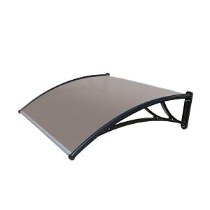 Козырек Fakro StopRain 1200мм Кронштейн - черный, Поликарбонат - бронзовый (КЧ-ПБ)